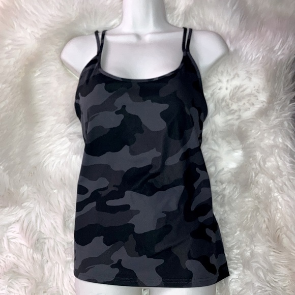 OLD NAVY Strappy Camo Tank Shelf with Removable Pad Inserts L - Picture 3 of 13